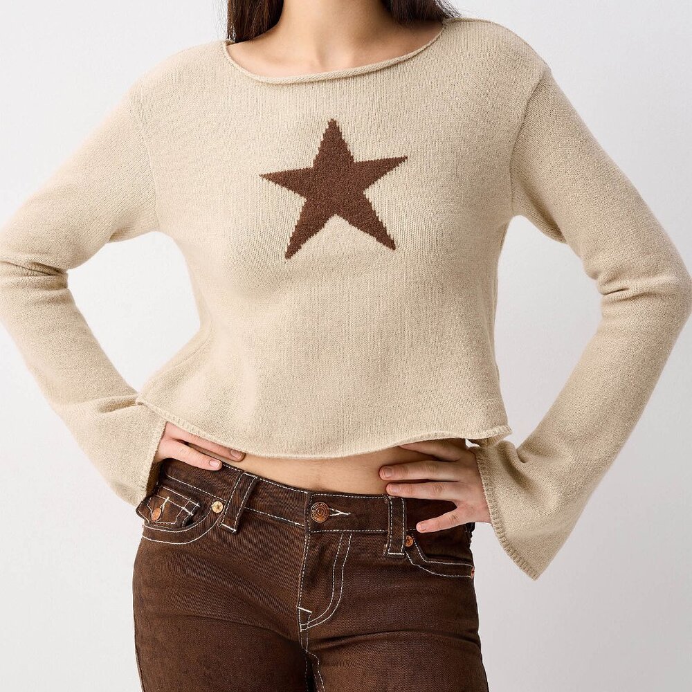 Pretty Garbage Star cropped boxy-fit sweater